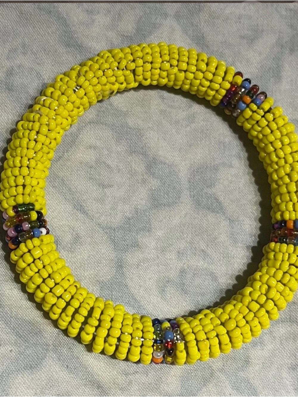 Yellow Beaded Women's Bracelet